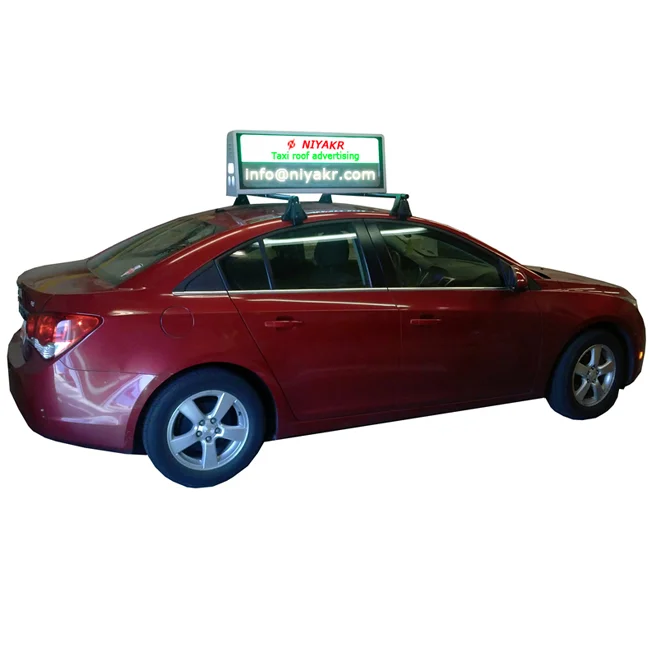 Remote Control P4 Taxi Bus Stop Outdoor Advertising Display Led Car Top Advertising Screen Display