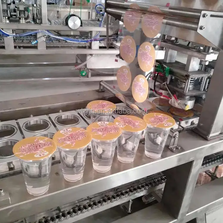 Automatic Butter Milk Lassi Packing Jelly Cup Filling and Sealing Machine