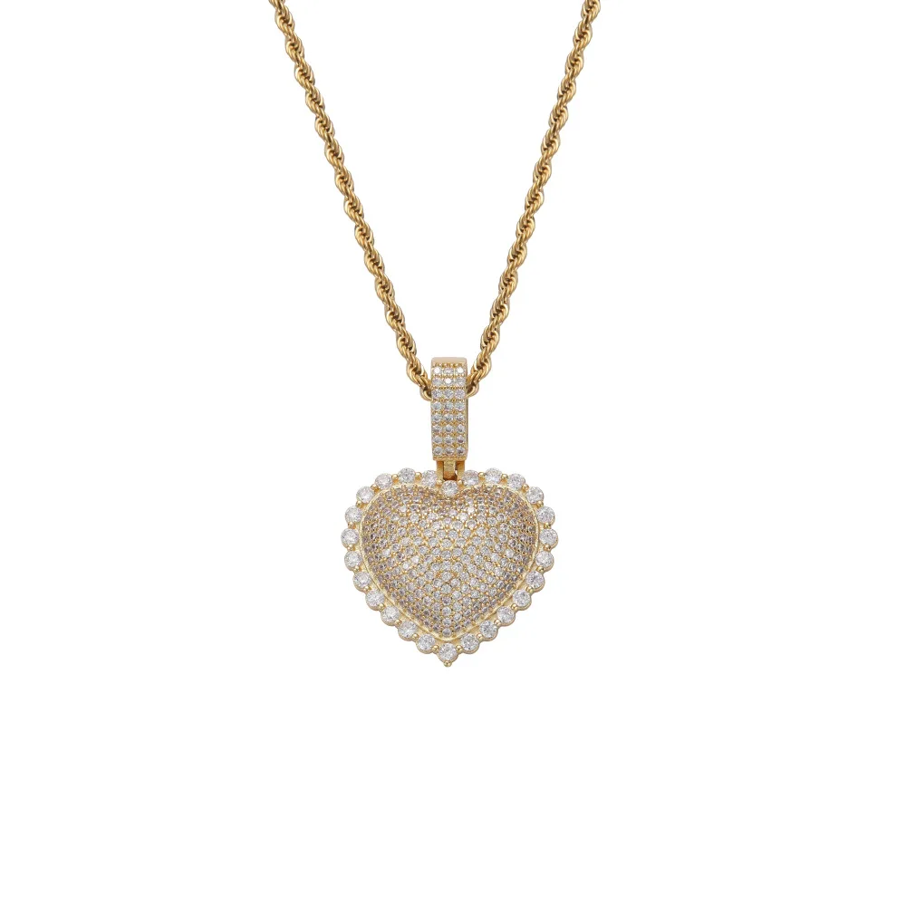 アクセサリー lui jewelry / heart pendant top RQ New Heart Pendant Necklace - High Quality Iced Out Jewelry