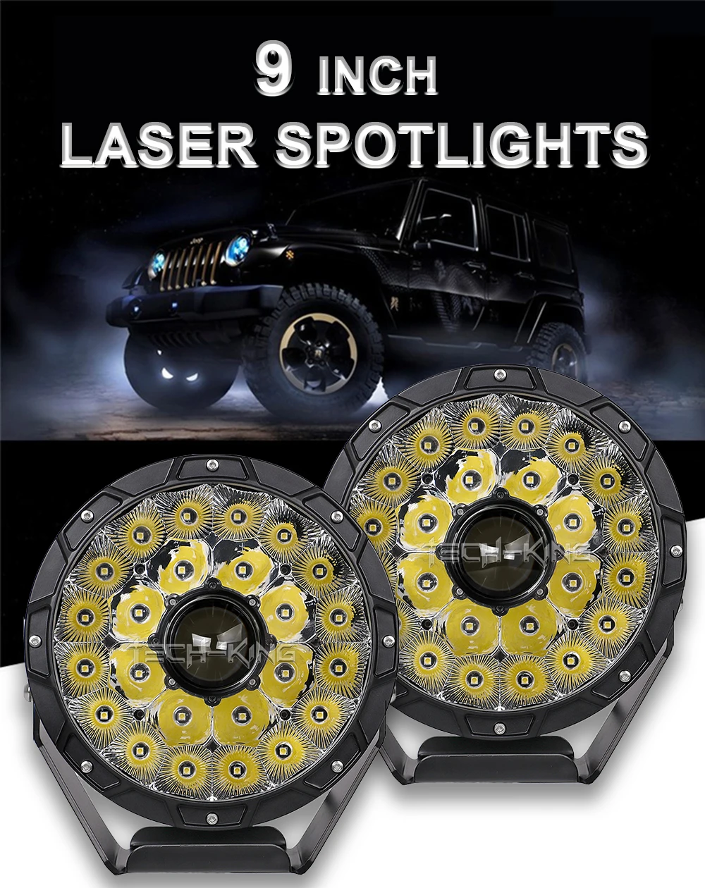 Wholesale high power 12V-36V 140W Led Driving Spotlight 4WD truck Off-road 9 inch auto Led laser lens spotlight working light