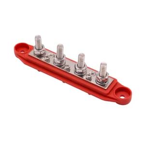 Nickel Plated 4 Way Battery Electrical Copper Power Distribution Posts Junction  Block Bus Bar Holder Terminal Automotive Marine