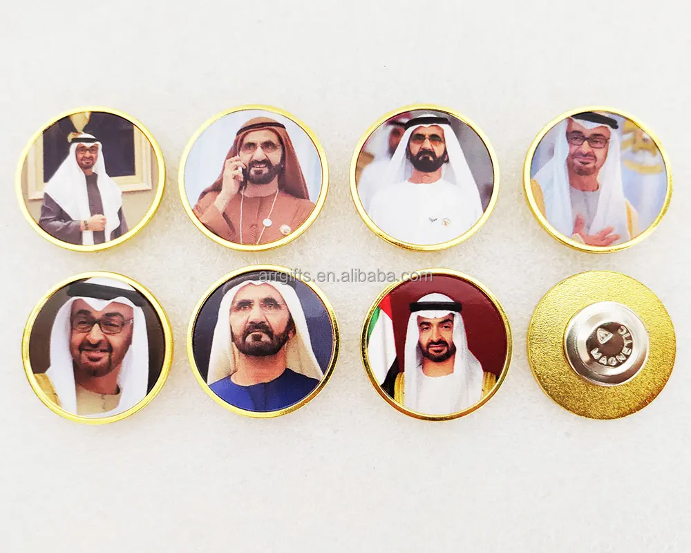 UAEザイードマグネットピンバッジアラブ首長国連邦アブダビ