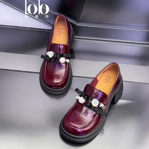 Women's Genuine Leather Slip-On Flat Heel Loafers-Lightweight Breathable Wear-Resistant for Summer & Spring