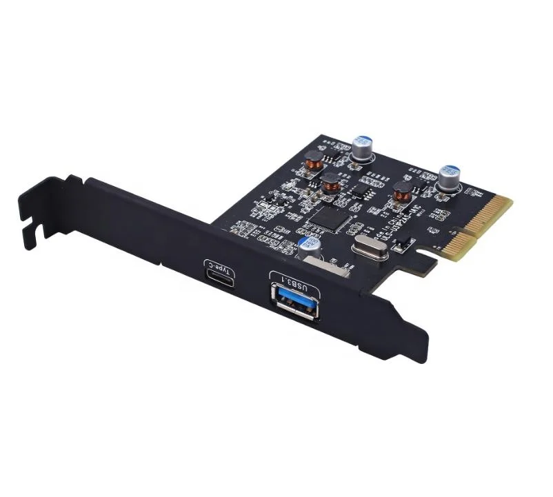 MEO PCI-E to USB3.1 Type-c Dual-Port Expansion Card pcie 4X to USB 3.1 Type-A Adapter pci Express to usb3.0 hub Asm1142 chipset