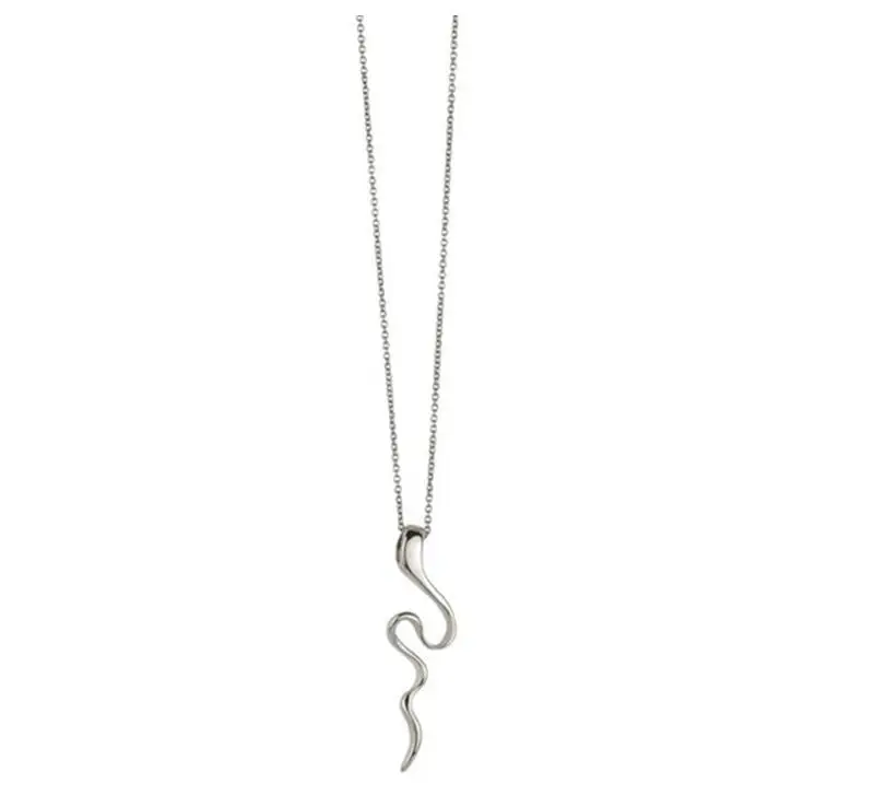 Minimalist New Design Fashion Free Tarnish 316L Stainless Steel Jewelry Gold Plated Snake Necklace for Women