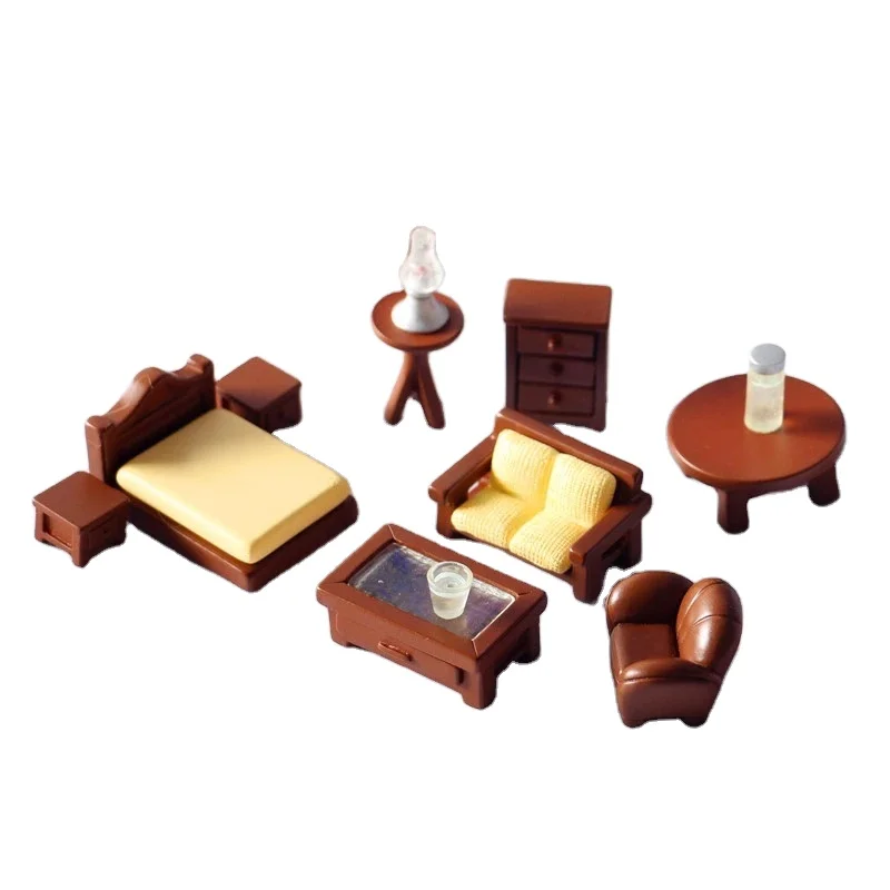 1 Set baby wooden Dollhouse Meubles de maison de poupées miniature Enfant Jouer Jouets E4W 