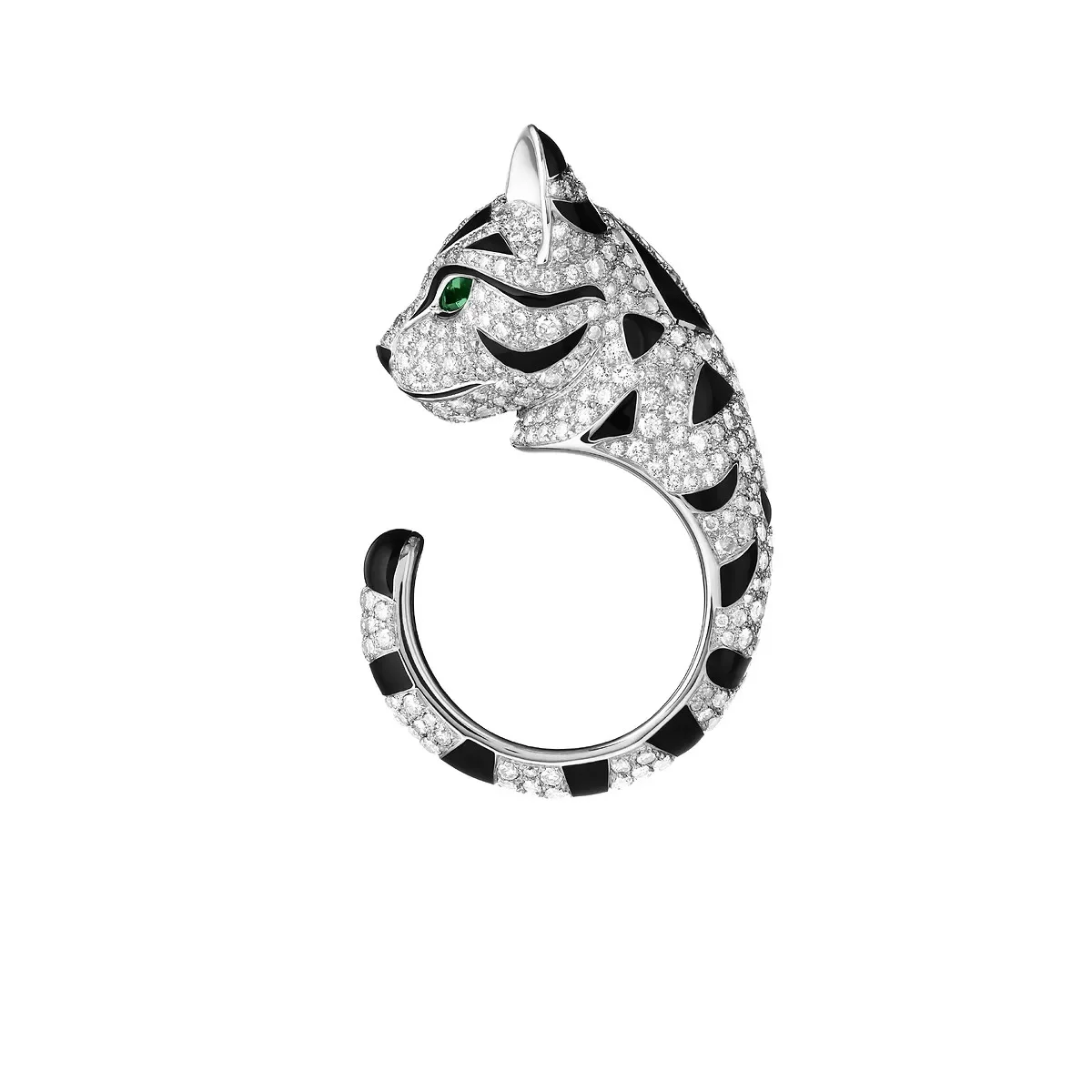 MUSHAN Jewelry Factory Designer Gemstones Jewelry 925 Sterling Silver Rings for Woman 18k Gold Plating Leopard Fuzzy Cat Ring