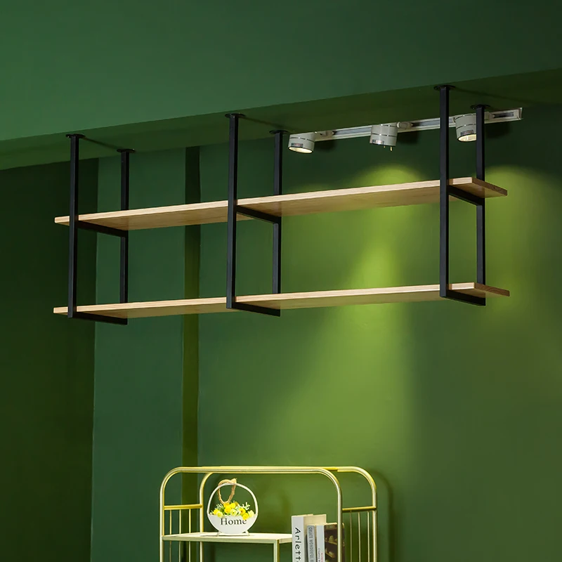 Nordic Ceiling Hanging Storage Shelves Living Room Kitchen Bar Counter