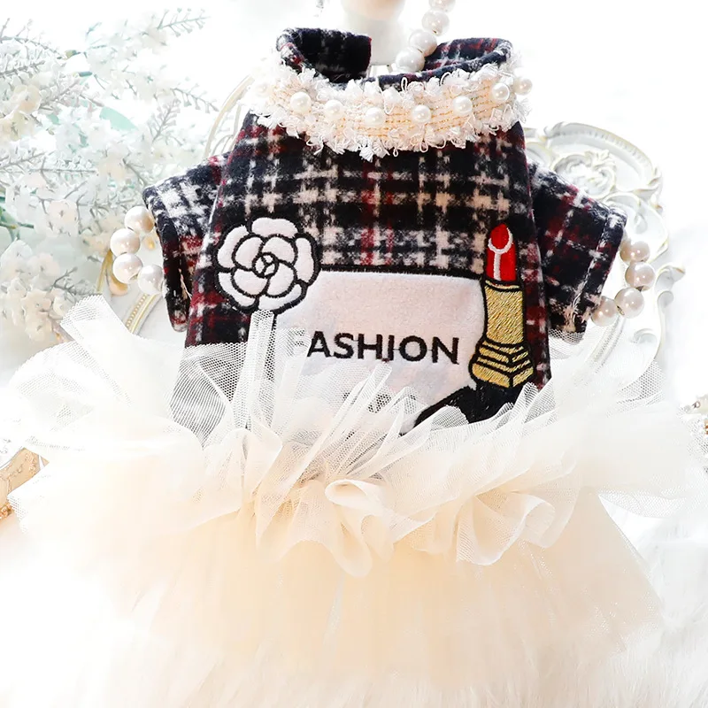 Hot Selling Customized Logo Winter Warm Lipstick Pattern Fashion Pet  Holiday Dress Brand Luxury Dog Clothes Cat and Dog Clothes| Alibaba.com