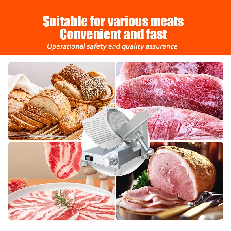 product 220v 240w commercial electric semi automatic meat slicer jk 220l can cut thickness 01 12mm blade diameter 220mm spot-2