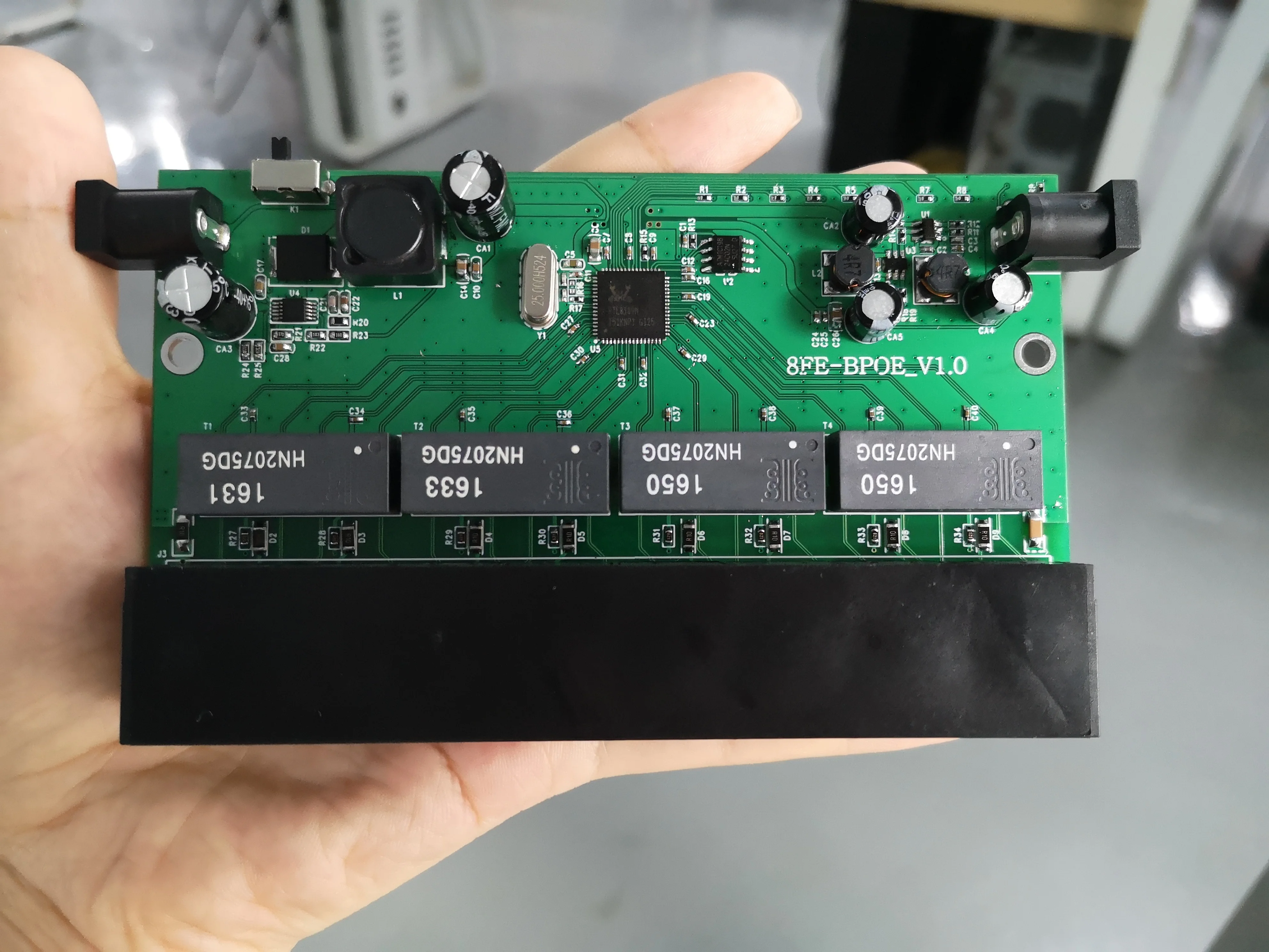 Wanglink RPOE Ethernet коммутатор 10/100M 8 портов Реверсивный POE коммутатор PCBA, 12-56 в вход с VLAN