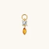 Oro 18 carati con doppia zircone cubica trasparente