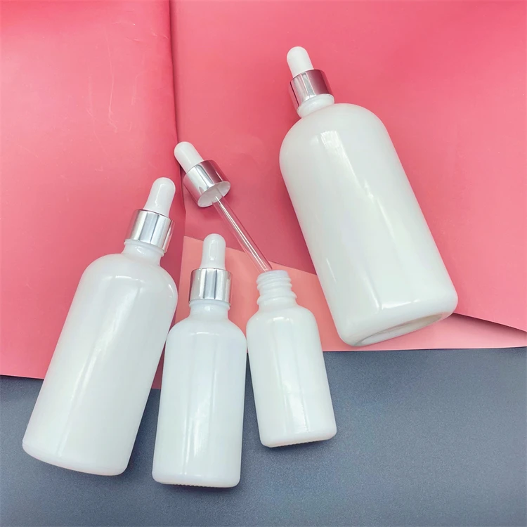 10ml 15ml 30ml 50ml 100ml 200ml White Porcelain Cosmetic Essential Oil Bottle with Dropper