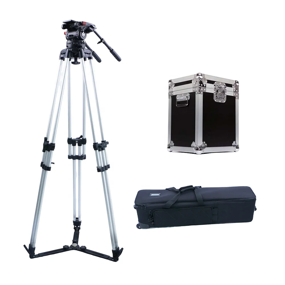 MagicLine Photographic Equipment Broadcast Heavy Duty Video Camera Tripod System With 150mm Bowl Cine 30 Fluid Head Kit