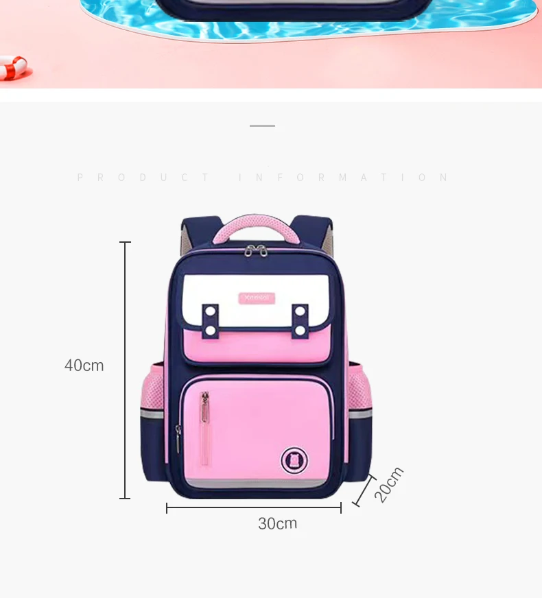 British Style Student Schoolbag 1-6 Grades To Reduce The Burden Of ...