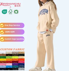 High Quality Children Hoodie Set Girls Casual Tracksuits Two Pieces Pants Kids Custom Fashion Winter Wear Girls Clothing Set