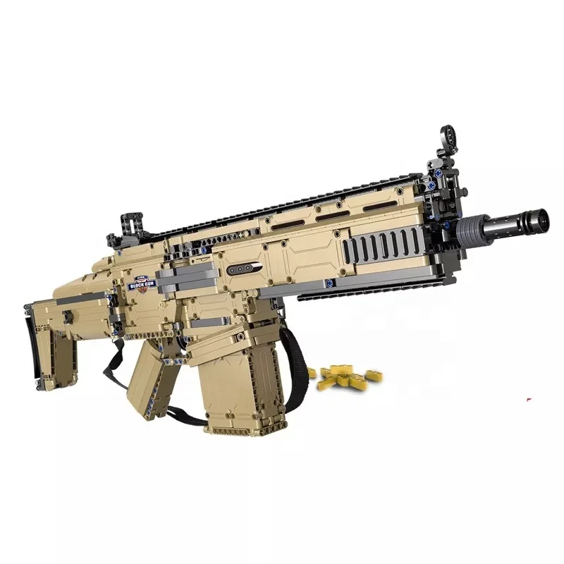 CaDA C81021W SWAT Military WW2 Weapon Assault Rifle Models 1406Pcs Building Blocks Technical Compatible Gun Bricks Toys