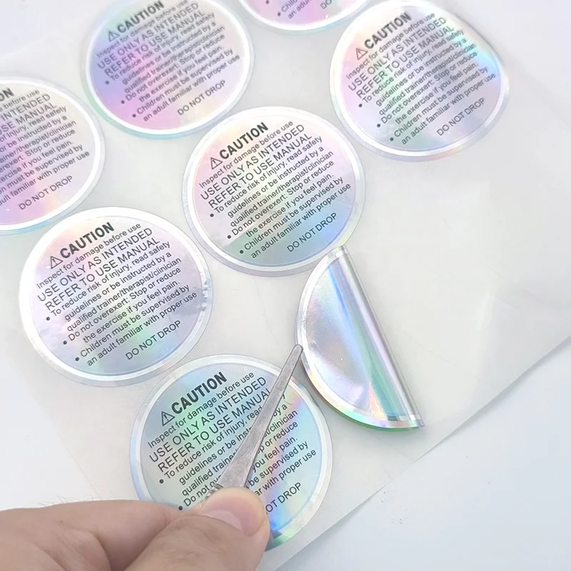 Full Color Crystalcode Holographic Anti-Counterfeiting Laminate Anti Copy Clear Gold 10Ml Vial Label Maker Sticker Hologram