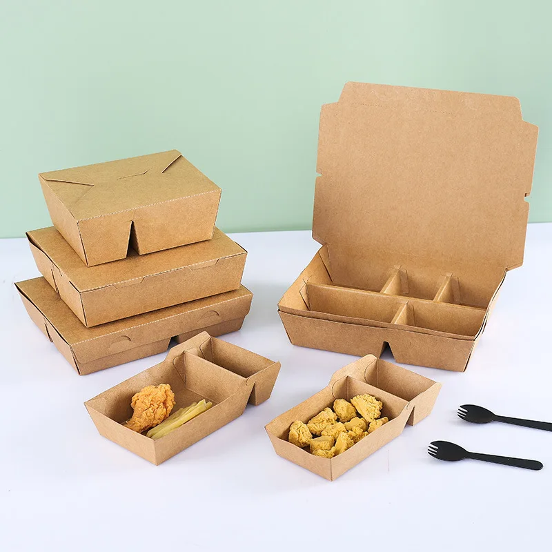 Containers Boxes Go Disposable Food To Box Paper Take Out Lunch