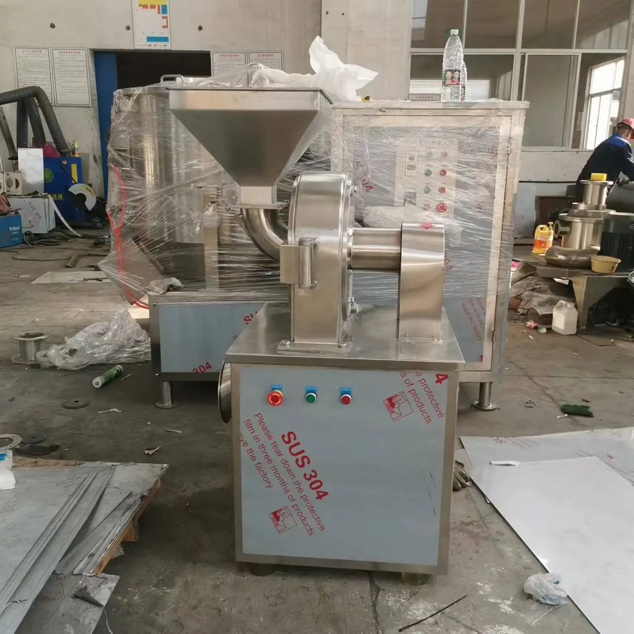 Automatic Corn Pulverizer Machine Electrical Grinder Dry Okra Turmeric Maize Chilli Spice Grinding Machine