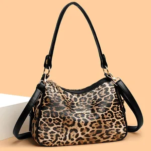 Lady's Summer Handbag Preppy Vintage High Quality Single Strap Shoulder Bag Chains Decoration Zipper Crossbody Messenger Bags