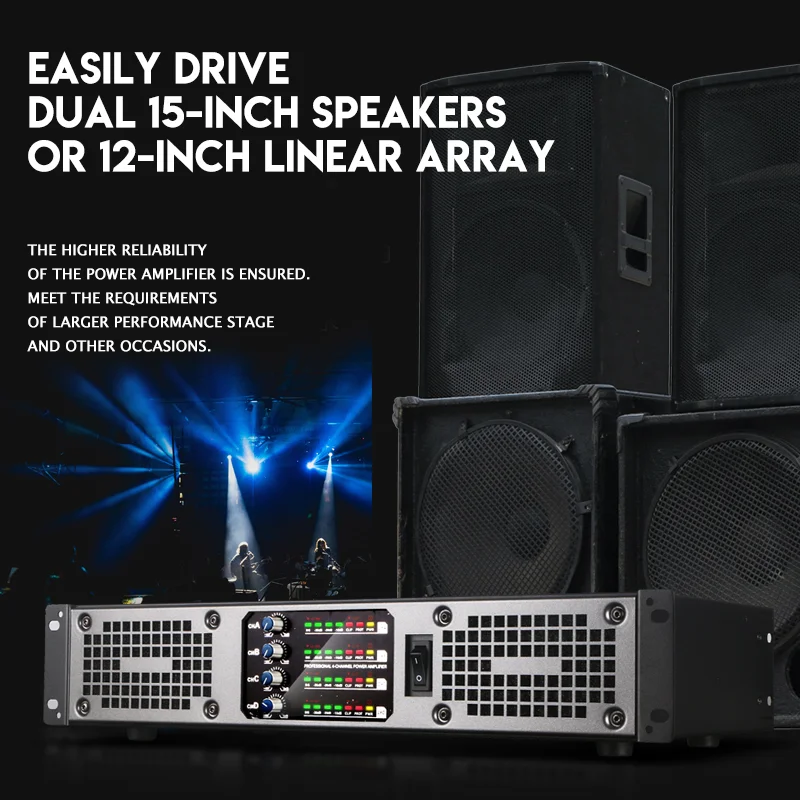 DA4600 DA2600 600 Вт * 4 2 профессиональные 4-канальные цифровые 10000 усилители мощности аудио 2-канальный