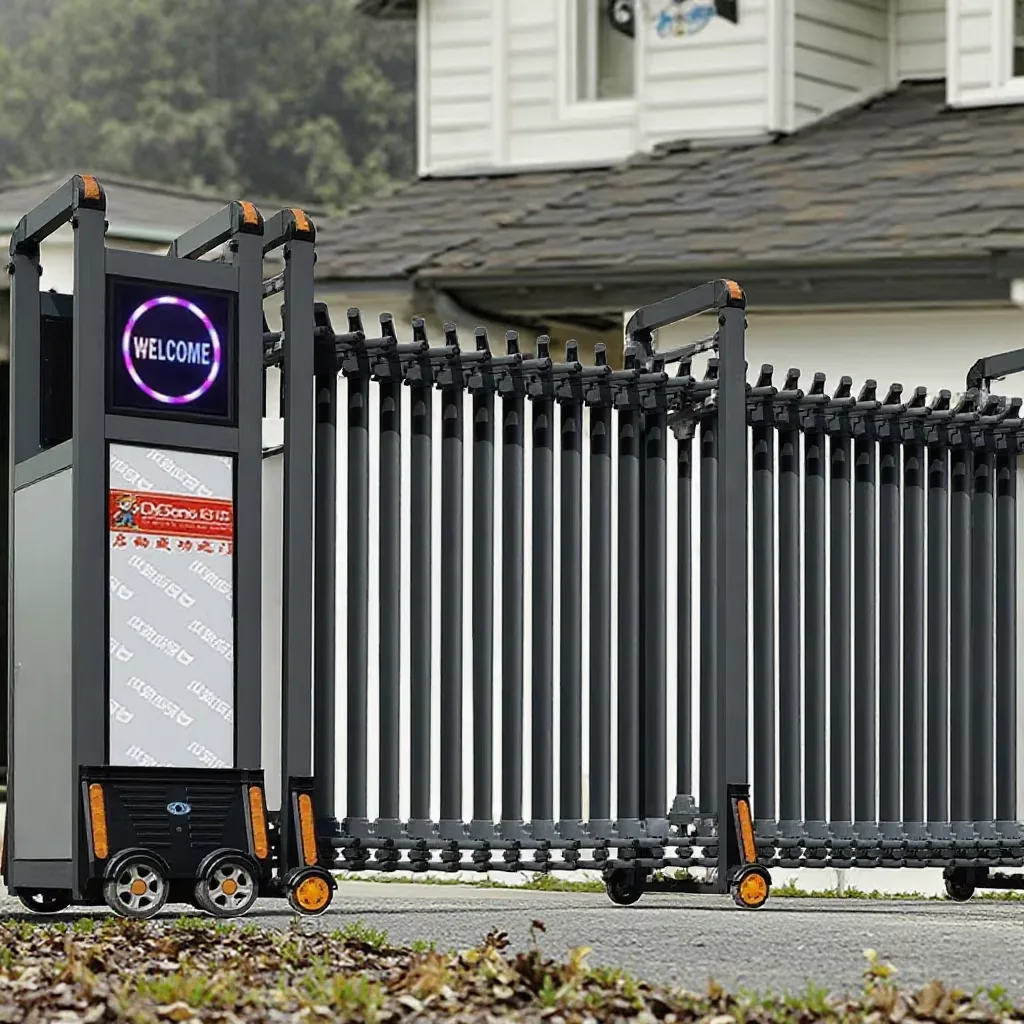 Qigong Manufacturer Automatic Retractable Gate Collapsible Gate Retractable Gate with Safety Sensor for Hotel School Factory Use