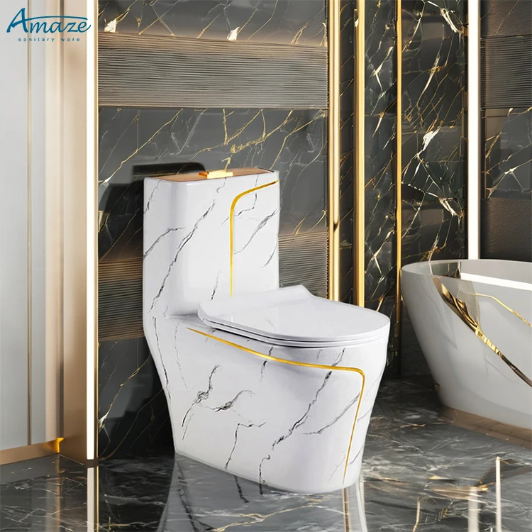 Stone design bathroom sanitary ware water closet set toilet bowl commode rimless flush one piece ceramic white marble toilet manufacture