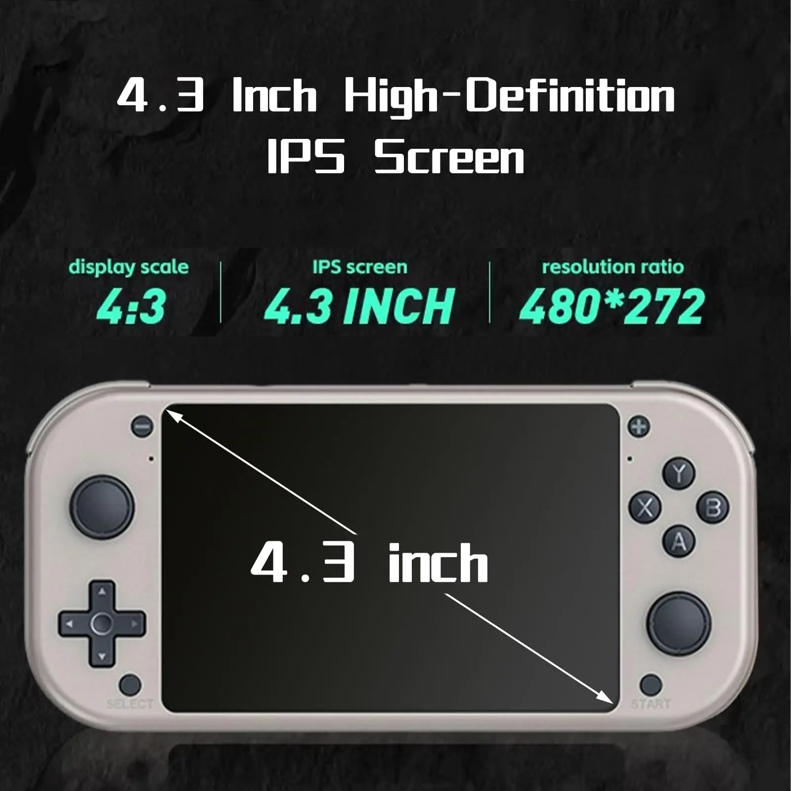 Handheld Game Player M17 4.3 inch HD Portable Handheld Video Game Console Retro Classic Game Player Kid's gift