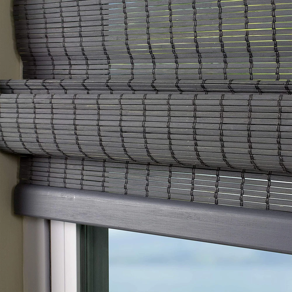 2021 Hot Selling New Indoor Home Manual Window Shades Bamboo Roman Blinds