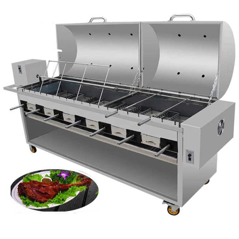 DENEST USB Electric Charcoal Grill Barbecue Machine Automatic Rotary