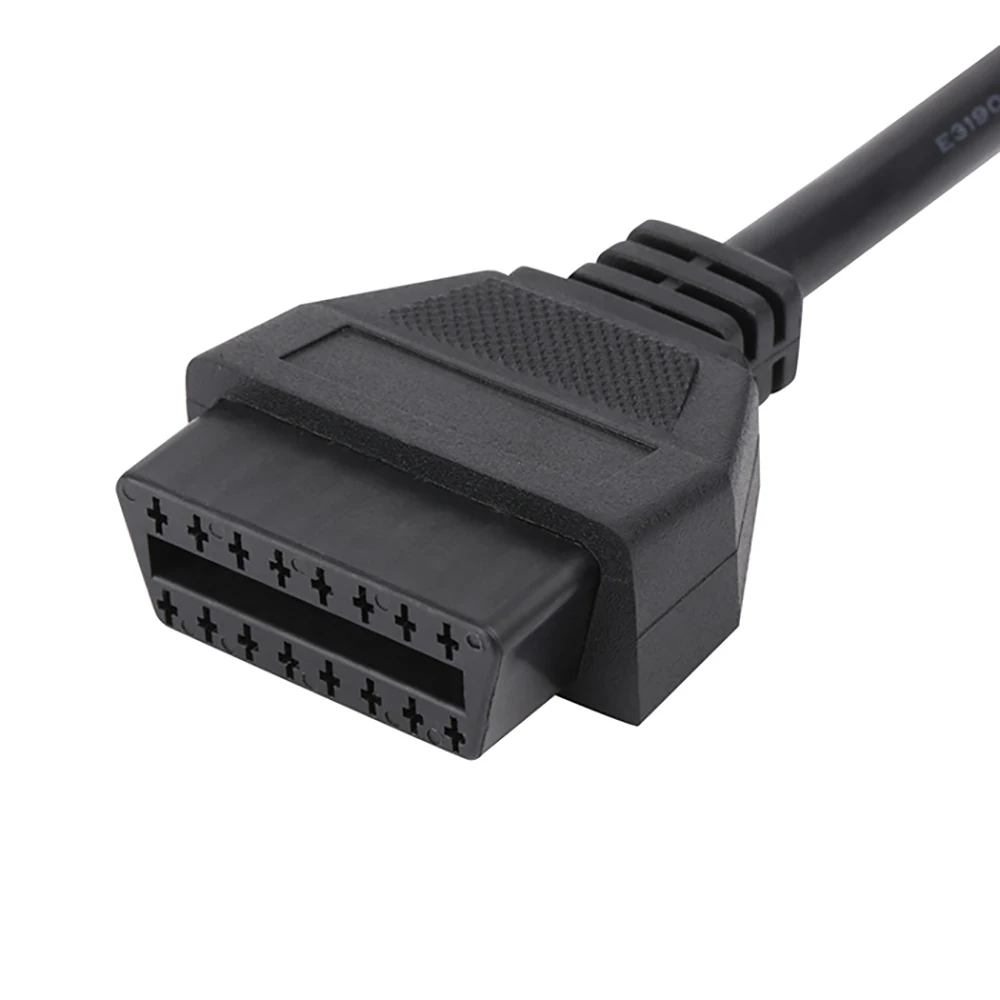 Universal 9C Flat Wire OBD 2 Cable 16Pin Male to 16Pin Female Code Reader Cable for Mal Fault Codes