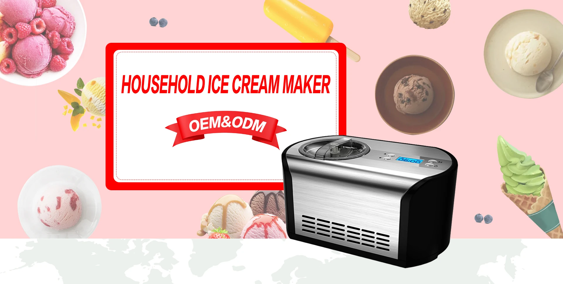 Automatic Hard Soft Making Maker Blender Cone Ice Cream Machine Fruit