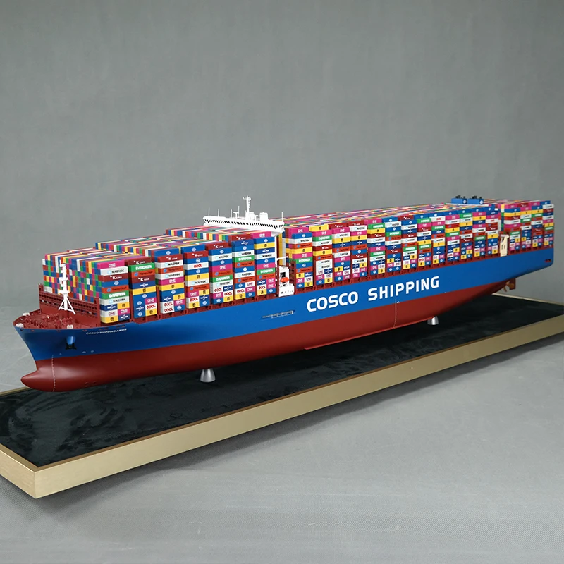 【A】O.A.S Customized 127cm Simulation Container Ship Model Factory Logistics Present Model Craftsman for Christmas