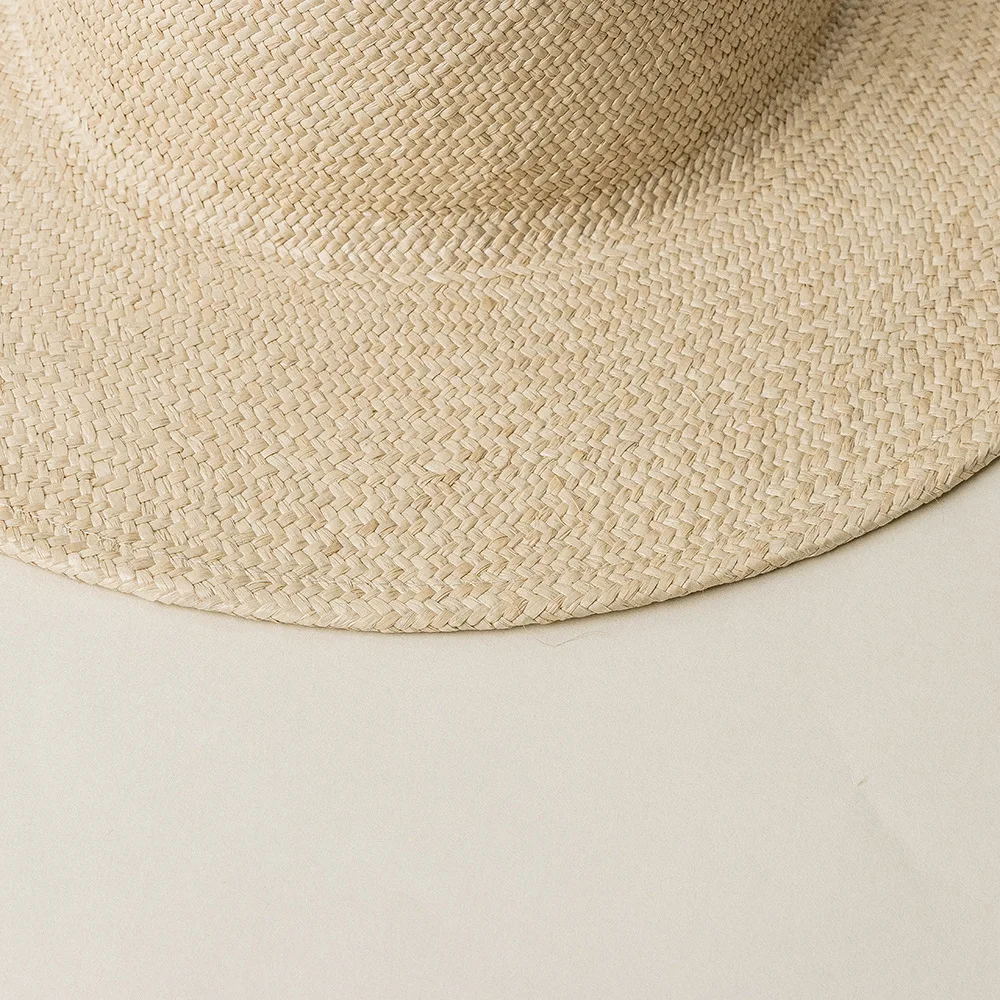 Summer Sun Protection Floppy Straw Beach Hat Luxury Toquilla Straw