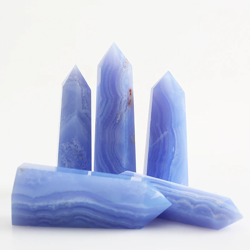 Природные Синие кружева, агат, башня, синие кружева, агат, друза, кристаллы, лечебные камни
