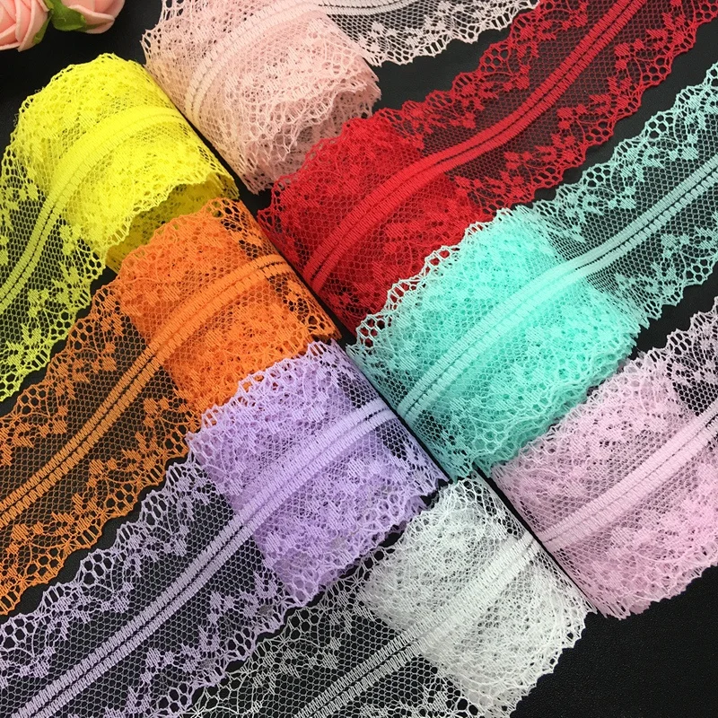 Mesh Diy Bilateral Handicrafts Embroidered Net Lace Trim Ribbon Wedding Birthday Christmas Bow