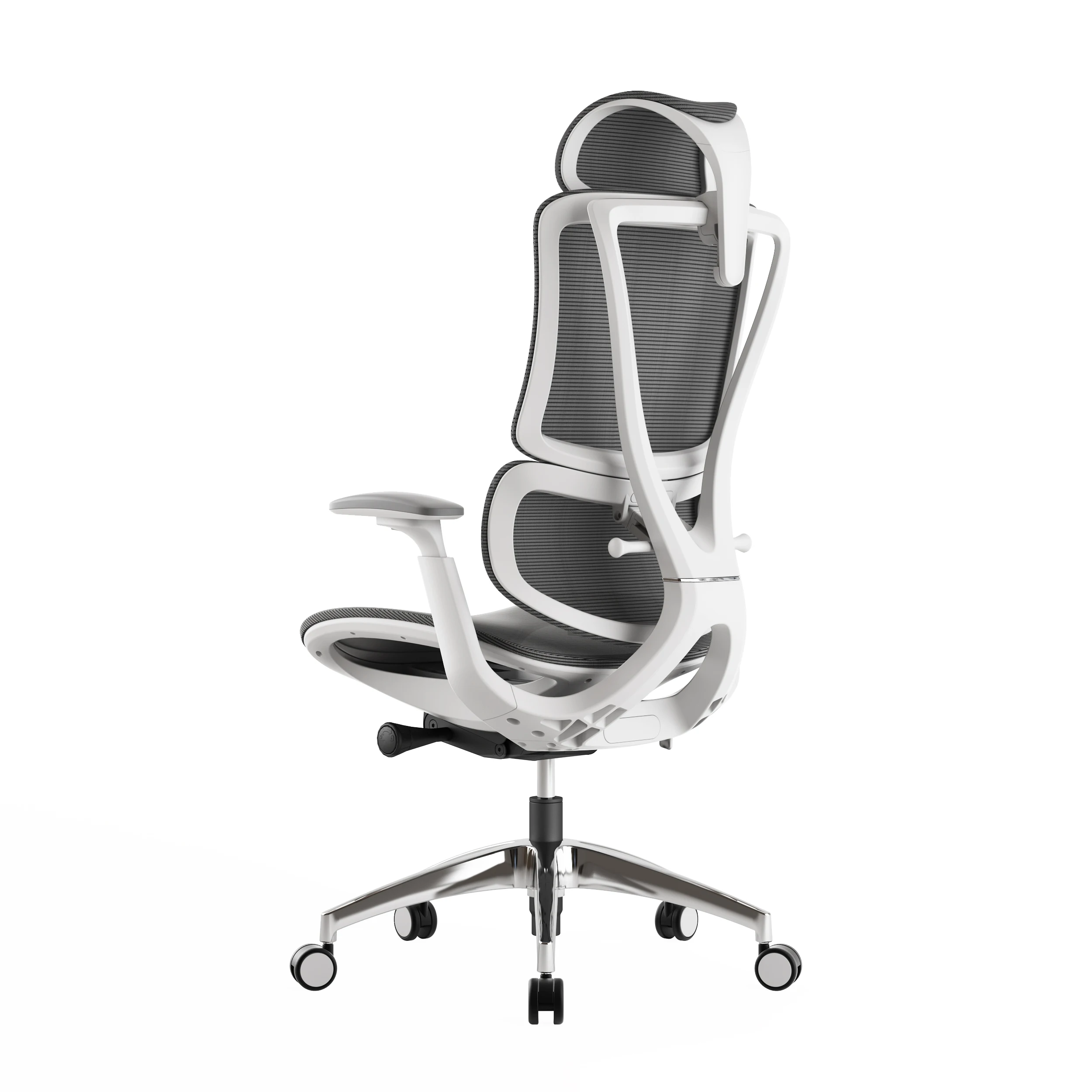 White High Back Functional Mesh Headrest Office Chair details