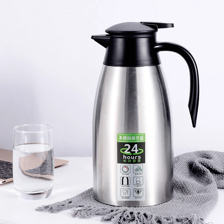 Classic 2 Litre Flasks Vacuum Thermos Insulated Bottle Coffee & Tea Thermos  Coffee Kettle Gift Set Stainless Steel Water Bottle