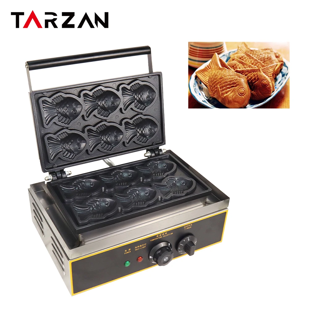 Commercial Electric Snack Machine Taiyaki  Korean Fish Waffle Cake Machine Taiyaki Waffle Maker manufacture