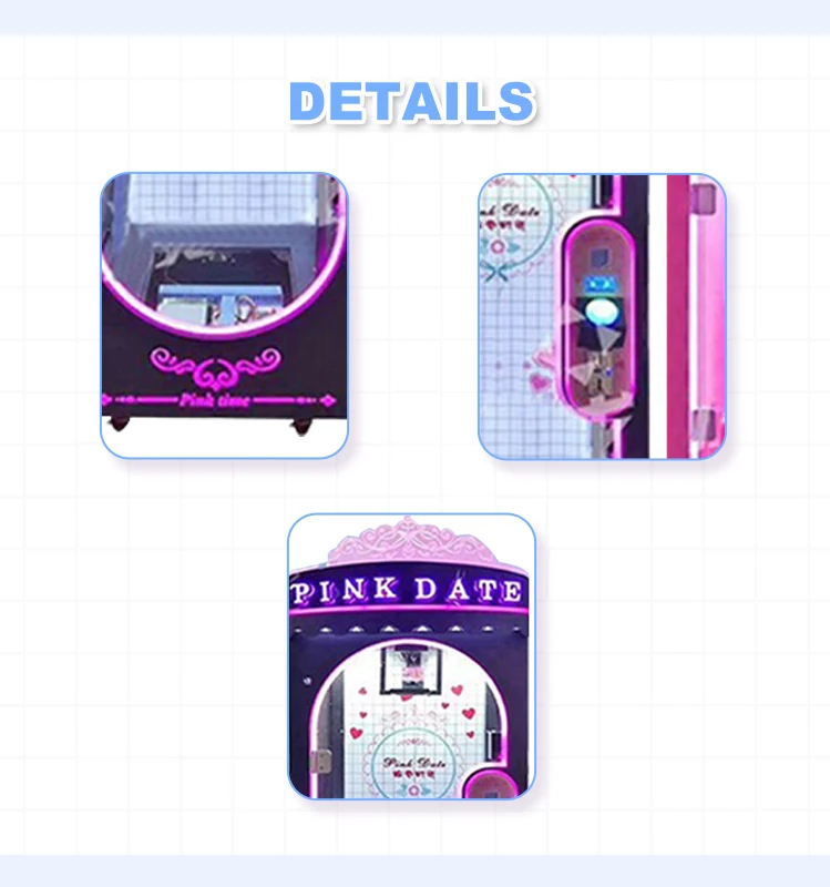 Pink Date Coin Operated Machine Cut Prize Arcade Game Machine Cut Prize Game Machine