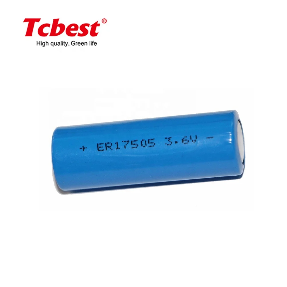 Tcbest ER17505 Li-SOCL2 3200mAh Lithium Thionyl Chloride Battery 3.6V
