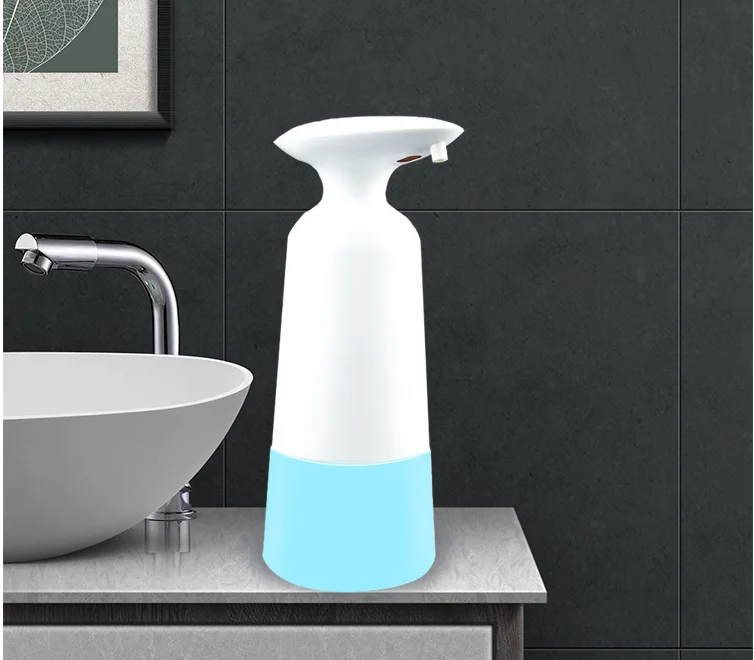 ABS auto touchless hand foam spray liquid automatic sanitizer soap dispenser with hook for Wall 350ml