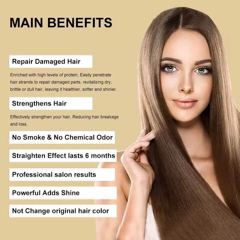 Bio Plant Professional 3-in-1 Formula Keratin Treatment Hair Straightening CreamPerm Lotion