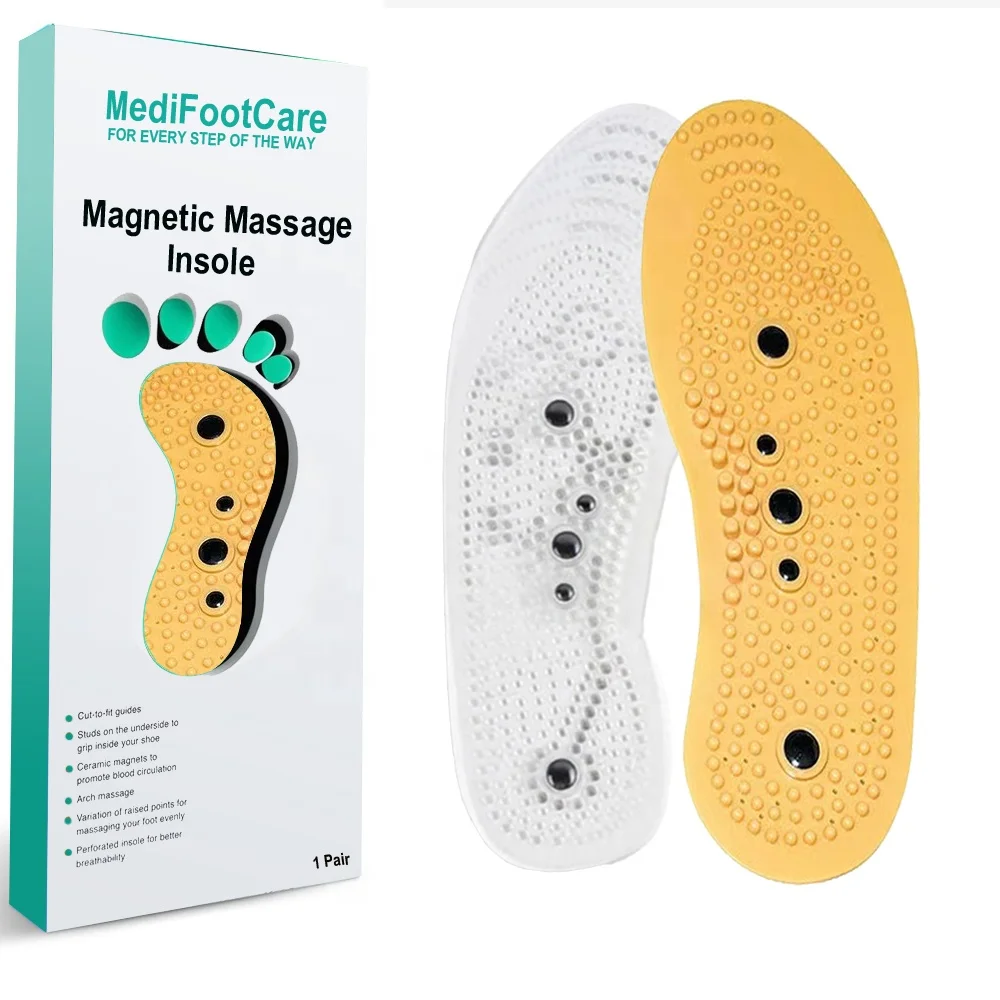 Semelles Magnétiques Amincissantes – Massage Des Points Réflexes, Absorbantes (tailles S-M-L)