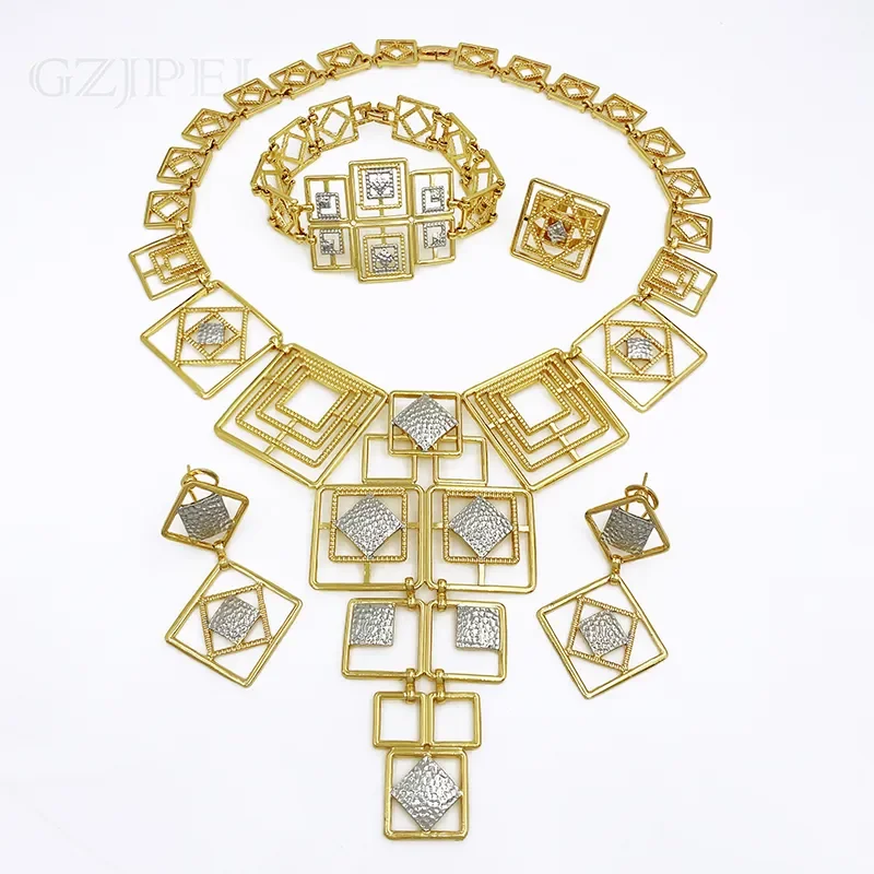 High Quality 18k Gold Plated Dubai Jewelry Sets For Women African