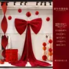 Lazo grande de terciopelo - Decoración de la sala de bodas 6