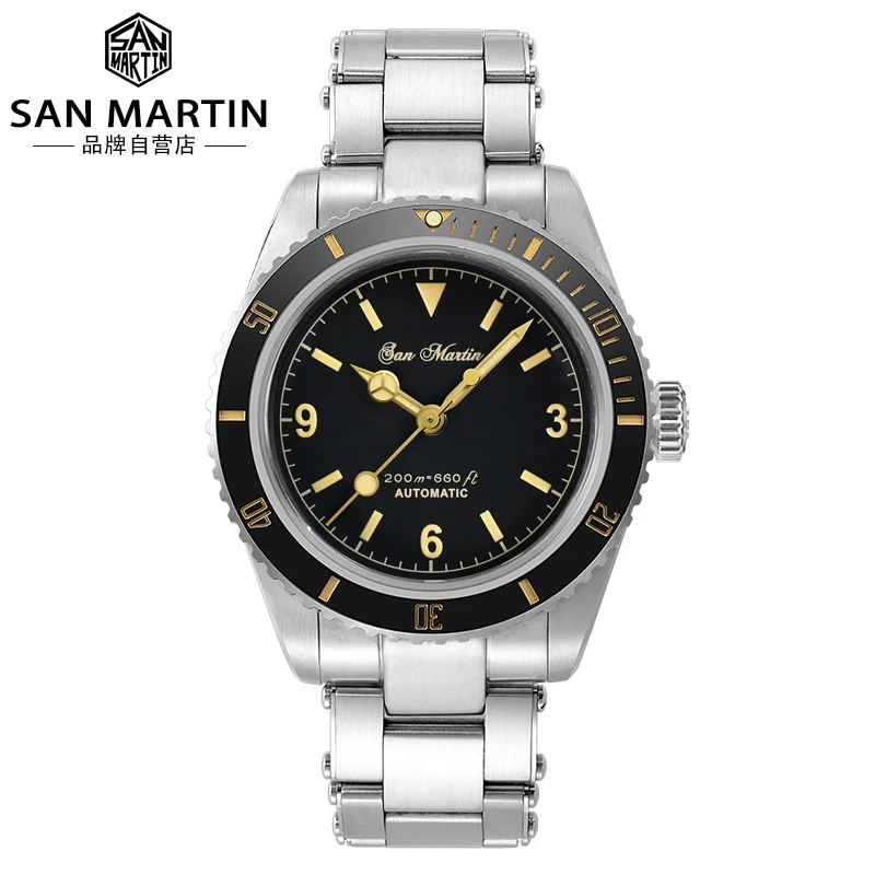 San Martin Retro Diver 38mm Vintage Automatic Watch