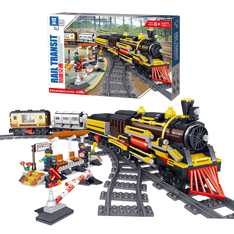Creative Rail Train Electric High-Speed Subway Building Blocks