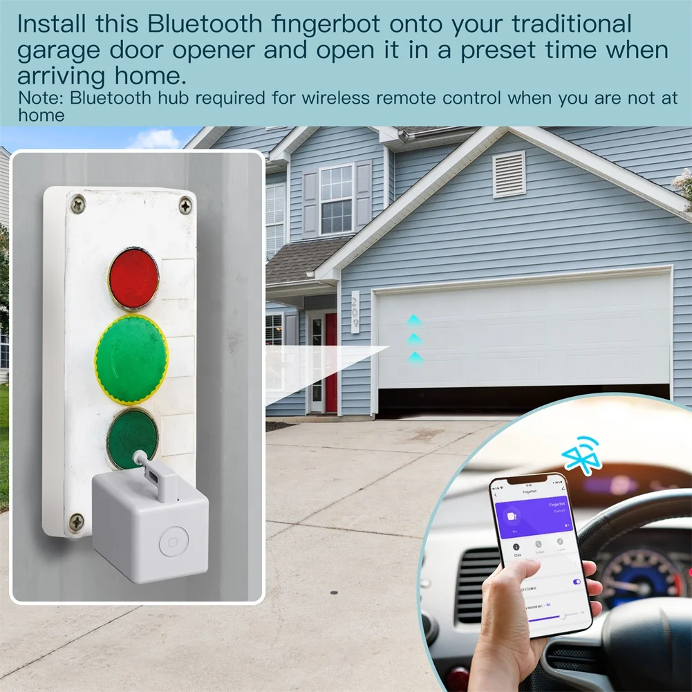 RSH Tuya Wireless Finger Bot Plus APP Voice Remote Control BLE ZigBee Smart Switch Button Pusher Fingerbot for Alexa Google Home